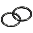 thumbnail image 1 of Round Spring O Rings, 2Pcs 1.85 Inch OD Trigger Buckle Snap Clips for Bags, Purses, Keyrings, Metallic Black, 1 of 6