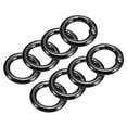 thumbnail image 1 of Round Spring O Rings, 8Pcs 0.75 Inch OD Trigger Buckle Snap Clips for Bags, Purses, Keyrings, Metallic Black, 1 of 6