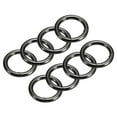 thumbnail image 1 of Round Spring O Rings, 8Pcs 1.3 Inch OD Trigger Buckle Snap Clips for Bags, Purses, Keyrings, Metallic Black, 1 of 6