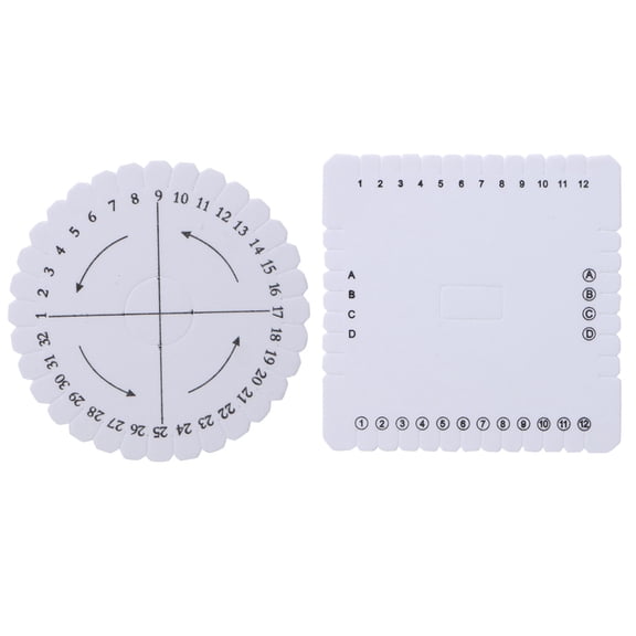 Round Square EVA Foam Braiding Disk 2pcs/set Handmade Crafts Plate for Beginners Handwoven Crafts Support Tray