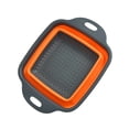 thumbnail image 1 of Round Square Foldable Silicone Colander Fruit Vegetable Washing Basket Strainer Collapsible Drainer Handle Kitchen Bar Tools, 1 of 12