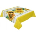 thumbnail image 1 of Round/Square Tablecloth 60x60 Inch Yellow Sunflower Watercolor Waterproof Table Cloth, Polyester Washable Table Covers for Dining Table, Parties, Camping Fall Flowers Harvest, 1 of 5