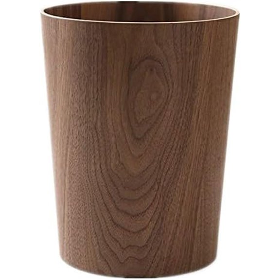 Round Stackable Wastebasket, Garbage Recycling Bin for Bathrooms, Kitchens, Offices (Dark )