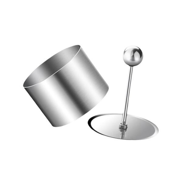 Round Stainless Steel Cake Mold, Non-Stick, Food-Grade, for Purple Rice Taro Brick Cold Dish, Silver, One Size