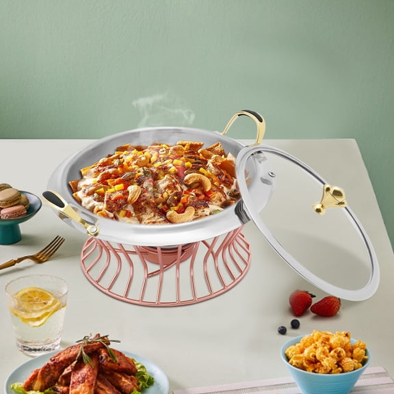 Round Stainless Steel Chafing Dish Buffet Catering Chafers and Buffet Warmers with Fuel Holder
