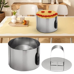 Round Stainless Steel Food Rings, Mini Cake Mousse Pastry Baking Molds, Smooth Edges for Easy Demolding, Non Stick, Easy to Clean, Ideal for Sandwiches Rice Shaped Desserts