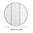thumbnail image 1 of Round Stainless Steel Grill Grate, 11.02 in BBQ Cooking Grid for Camping Picnic Fire Pit, Silver, 1 of 4
