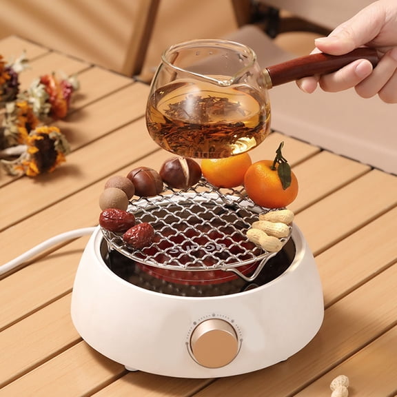 Round Stainless Steel Grill Grate 7.9" - Multi-Purpose Cooking Rack with Stable Feet - Durable Grid for BBQ, Tea Stove & Electric Ceramic Cooker