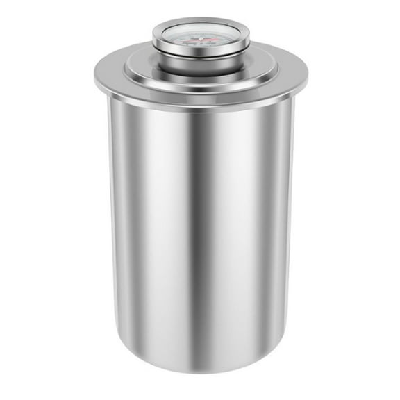 Round Stainless-Steel Ham Maker & Press, 2.6-Lb Capacity Mold for Homemade Lunch Meat, Seafood Or Poultry, Built-In Thermometer, Easy-Clean Mirror Finish, Healthy Meal-Prep Gift, 1X Meat Boiler