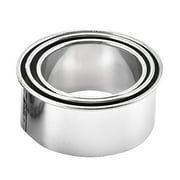 Round Stainless Steel Multi Size Cookie Cutters, Dumpling Pastry Shaping Molds, Kitchen Baking Prep Tool, 3 Pack Circular Metal Molds for Biscuits, Dough Cakes and Handmade Pastry Food Making
