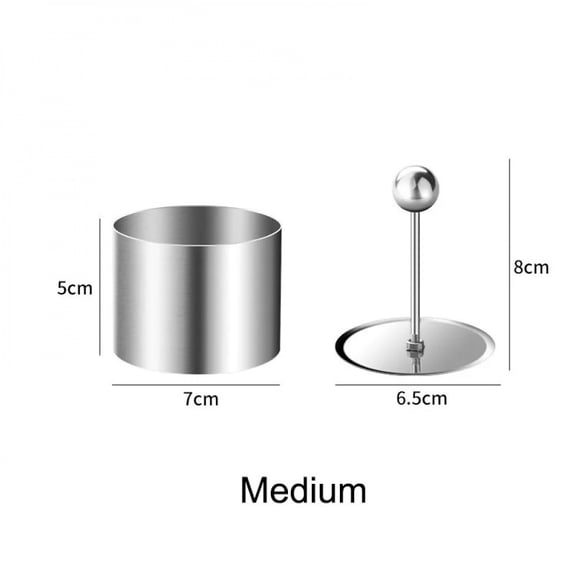 Round Stainless Steel Rices Ball Mold With Pusher Cake Mousse Ring tools Easy Demoulding Sushi Making Mould Food Press Kitchen