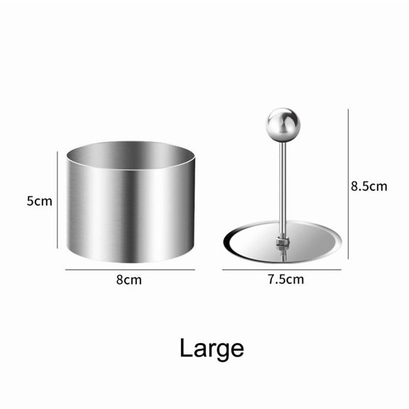 Round Stainless Steel Rices Ball Mold With Pusher Cake Mousse Ring tools Easy Demoulding Sushi Making Mould Food Press Kitchen