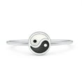 thumbnail image 1 of Round Statement Fashion Petite Dainty Yin Yang Ring Band 925 Sterling Silver Size 5, 1 of 5