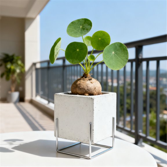 Round Stephania erecta-for-Planting Stake for Indoor Decoration, Fresh Natural Accent for Patio and Office Decor