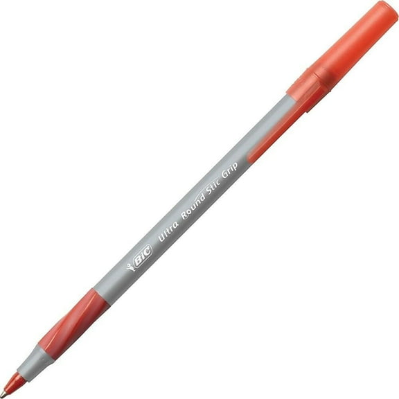 Round Stic Grip Xtra Comfort Ballpoint Pen, Easy-Glide, Stick, Medium 1.2 Mm, Red Ink, Gray/red Barrel, Dozen | Bundle of 5 Dozen