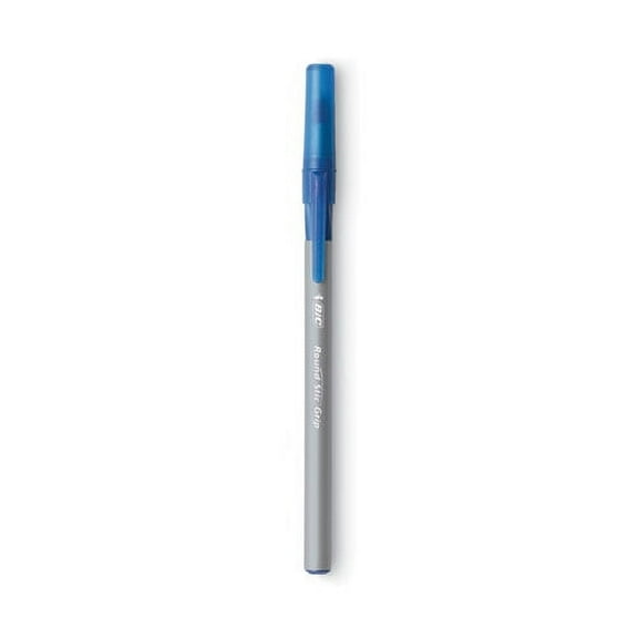Round Stic Grip Xtra Comfort Ballpoint Pen Value Pack, Easy-Glide, Stick, Medium 1.2 Mm, Blue Ink, Gray/blue Barrel, 36/pack | Bundle of 10 Packs