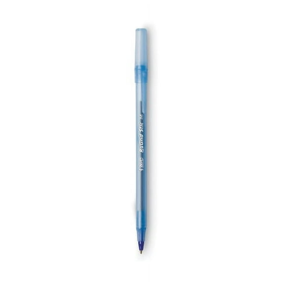 Round Stic Xtra Life Ballpoint Pen Value Pack, Stick, Medium 1 Mm, Blue Ink, Translucent Blue Barrel, 60/box | Bundle of 2 Boxes