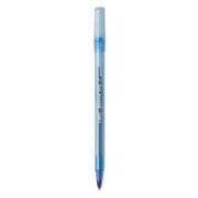 Round Stic Xtra Precision Ballpoint Pen, Stick, Fine 0.8 Mm, Blue Ink, Translucent Blue Barrel, Dozen | Bundle of 2 Dozen
