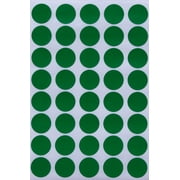 Round Stickers 3/4 inch, Colored Sticker Dots in Green 19mm - 1000 Pack by Royal Green