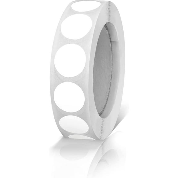 Round Stickers White 0.50 Inch Circle Labels with Color Coding Dot Sticker Waterproof Removable Roll of 500