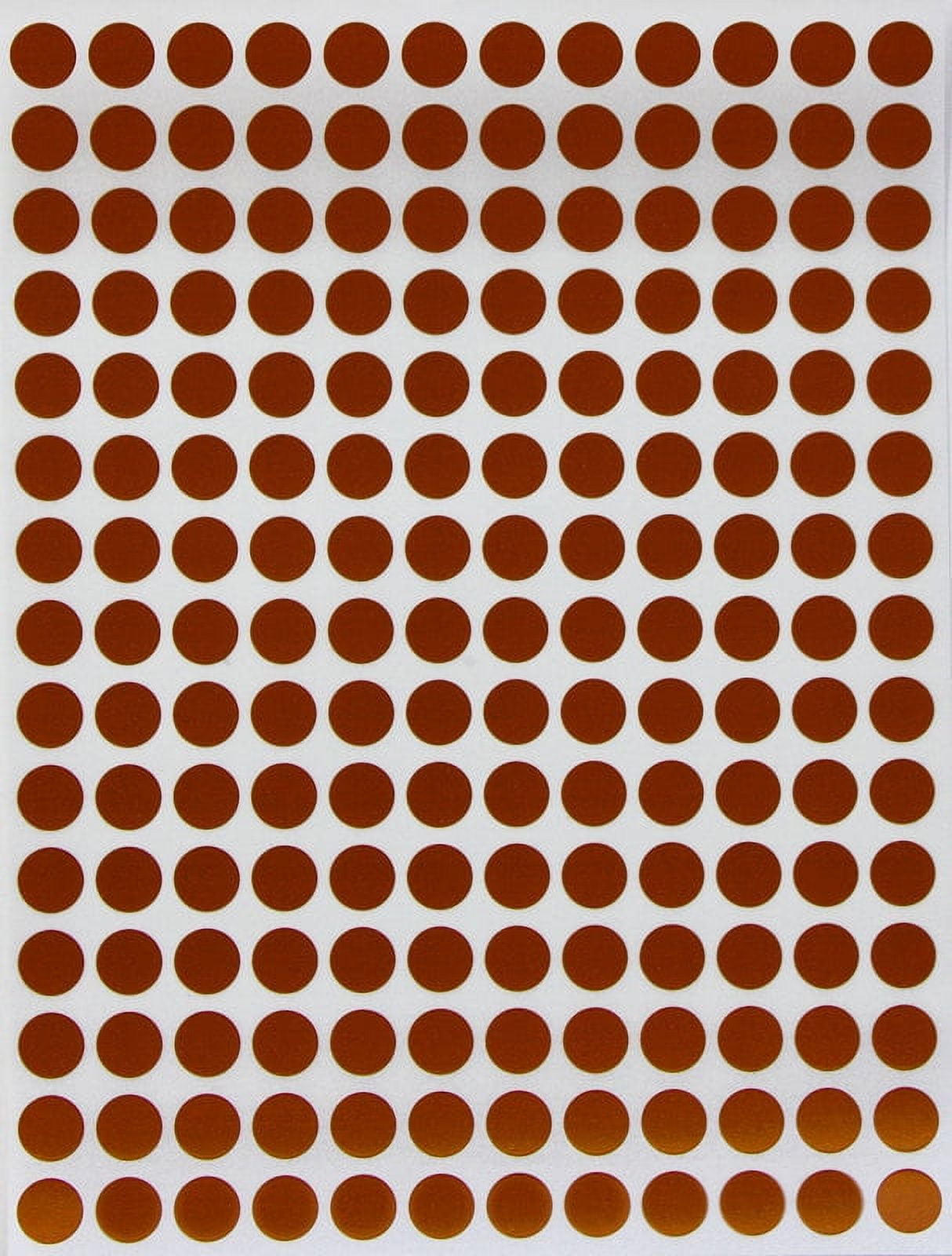 Round Stickers ¼” inch 8mm Colored labels in Brown, 2700 Pack by Royal ...