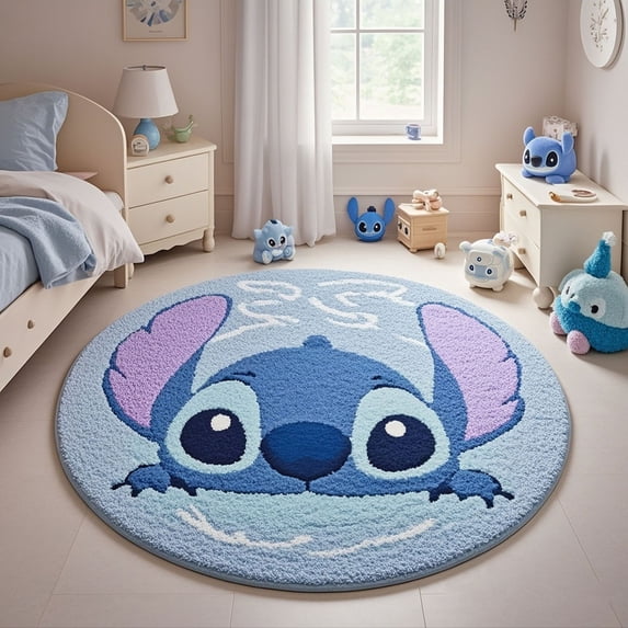 Round Stitch Imitation Cashmere Carpet for Home Living Room Sofa Coffee Table Rug Soft Skin-Friendly Carpet