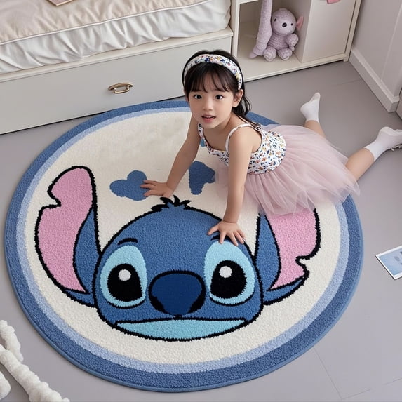 Round Stitch Imitation Cashmere Carpet for Home Living Room Sofa Coffee Table Rug Soft Skin-Friendly Carpet