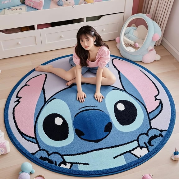 Round Stitch Imitation Cashmere Carpet for Home Living Room Sofa Coffee Table Rug Soft Skin-Friendly Carpet