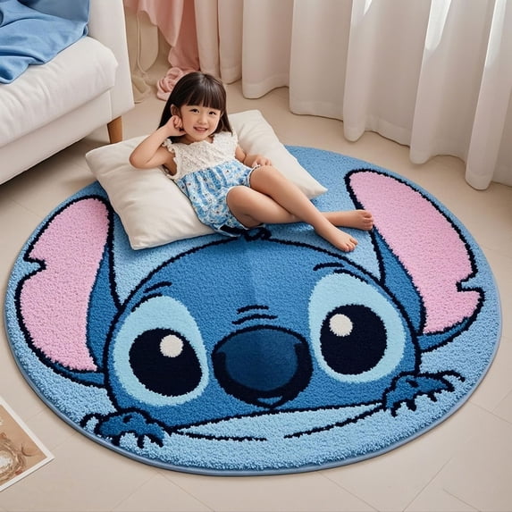 Round Stitch Imitation Cashmere Carpet for Home Living Room Sofa Coffee Table Rug Soft Skin-Friendly Carpet
