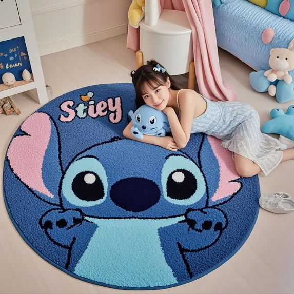 Round Stitch Imitation Cashmere Carpet for Home Living Room Sofa Coffee Table Rug Soft Skin-Friendly Carpet