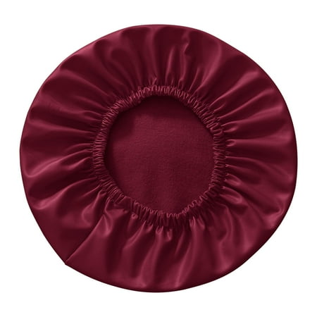 Round Stool Chair Cover PU Leather Stool Slipcover Chair Protector for Salon Red