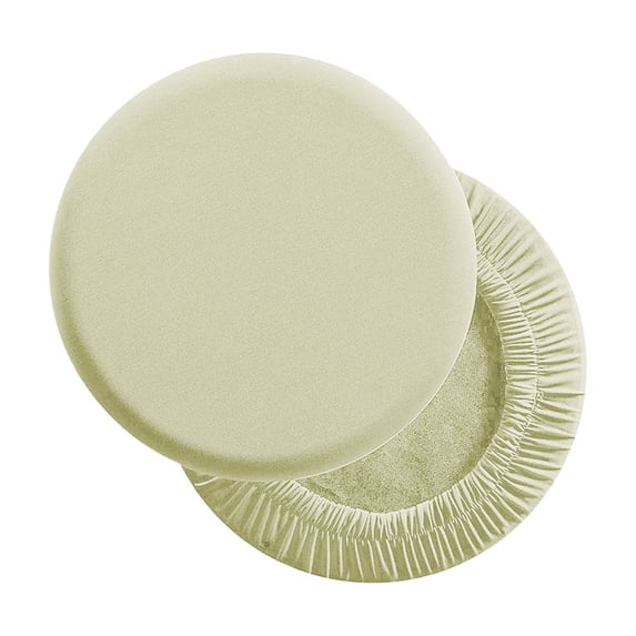 Round Stool Cover, Elastic Bar Stool Seat Cover, Washable Polyester Slipcover for Kitchen Dining Chair, 11.81 in, Yellow