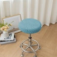 thumbnail image 1 of Round Stool Cover | Swivel Chair Protector | 30-36cm Stretch Polyester Seat Cover | Elastic Bottom for Bar & Salon Stools | White, Orange, Sky Blue, Gray, Blue, 1 of 6