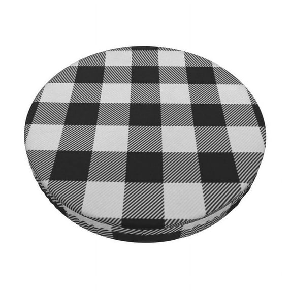 Round Stool Covers,Buffalo Plaid Bar Stool Slipcover Round, Soft Bar Stool Seat Cover Cushion 12 Inch ,24jl02aA14