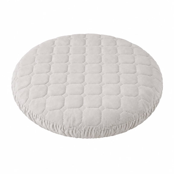 Round Stool Cushion Cover Soft Padded Seat Cover Up To 16 Inch — Elastic Washable Thick Cushion for Kitchen Island, Vanity Stool, Dining and Cafe Seating
