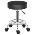 thumbnail image 1 of Round Stool Ha Ha Feet Rotation Bar Stool, Black, 1 of 13