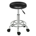 thumbnail image 1 of Round Stool with Lines Rotation Bar Stool, Black, 1 of 14
