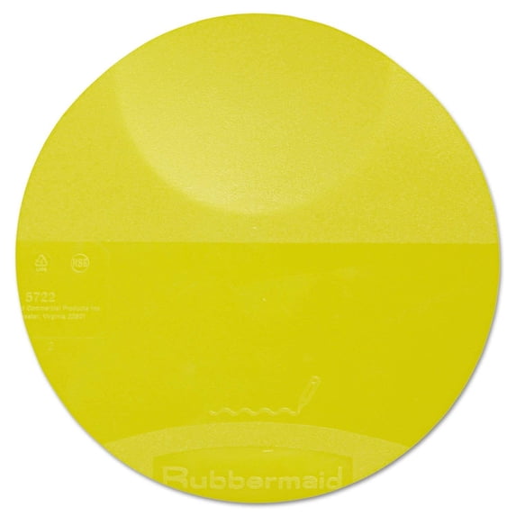 Rubbermaid Commercial FG572200YEL 8-3/4 in. x 7/8 in. Round Storage Container Lid (Yellow)