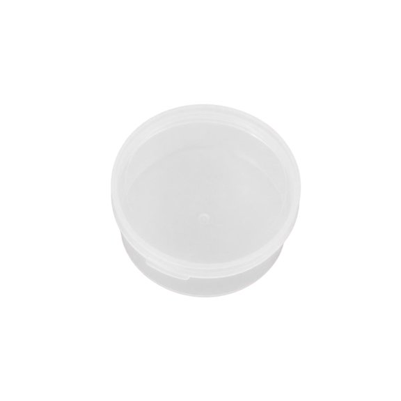 Round Storage Container, Transparent Lidded, 2.6 Inch x 1.0 Inch 1 Pack Small Clear Plastic Organizer, for Holding Tiny Jewelry Craft Beads Hardware Bits Office Desk Mini Accessories