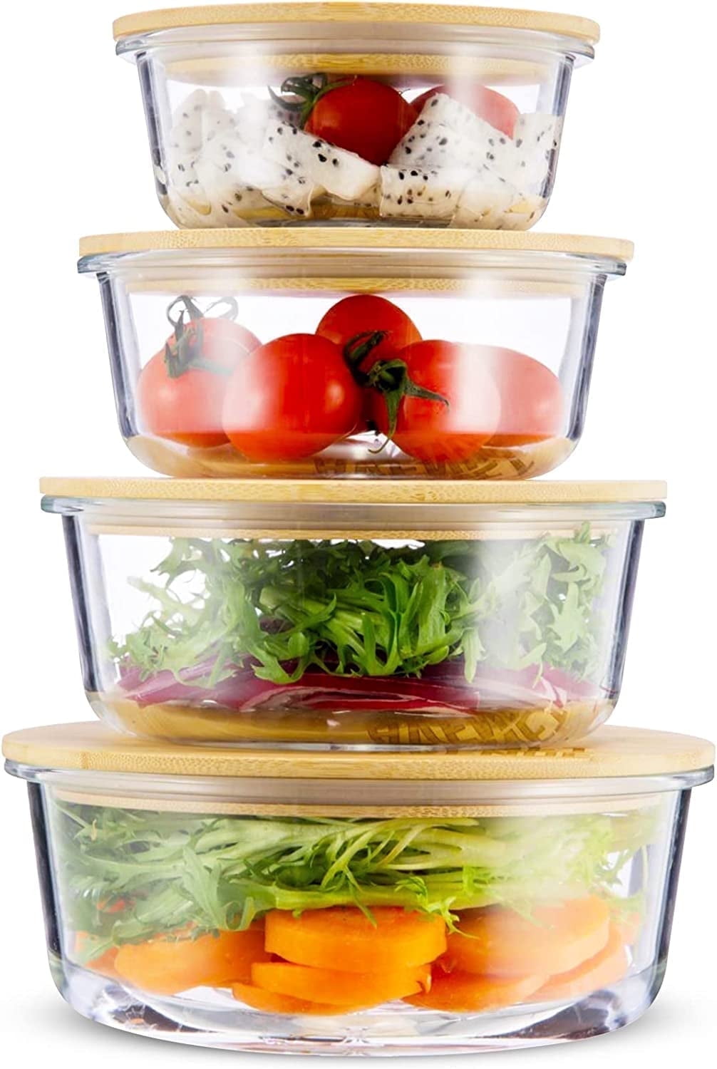 Planet Avenue Clear Glass Airtight Food Storage Jars, 8 Count