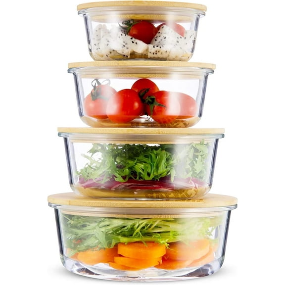 Planet Avenue Clear Glass Airtight Food Storage Jars, 8 Count