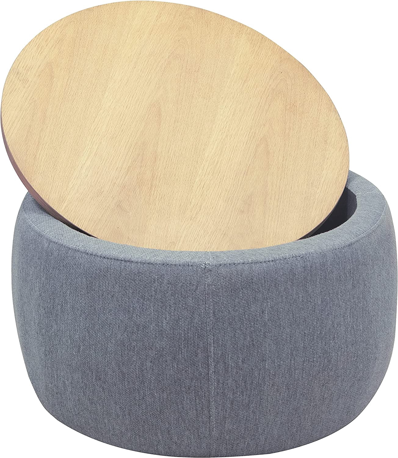 Round Storage Ottoman Coffee Table, Footstool, Side Table End Table for ...