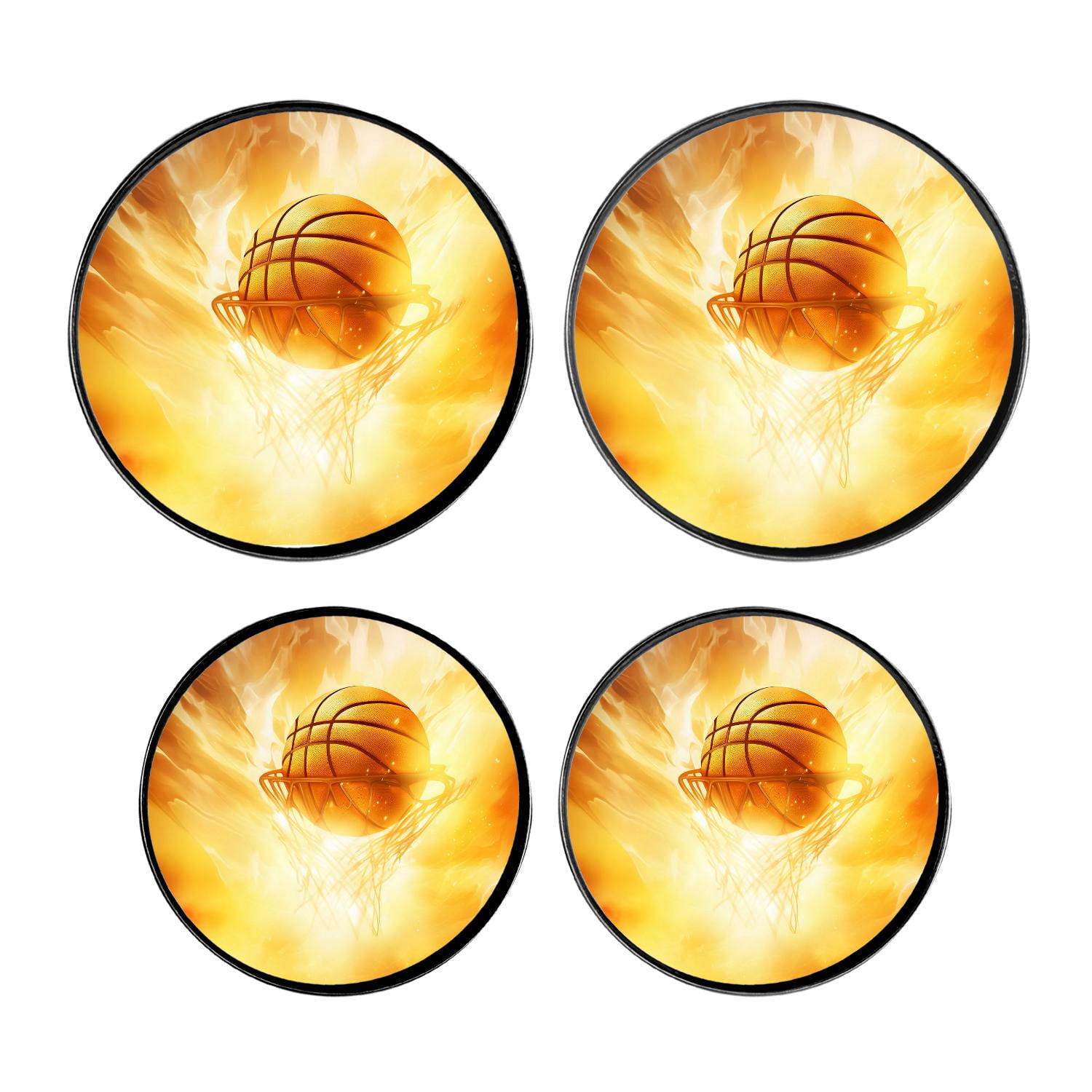 Round Stove Burner Covers 4 Pcs,Basketball Abstract Sport Design Round Electric Stove Burner Covers 8Inch And 10Inch