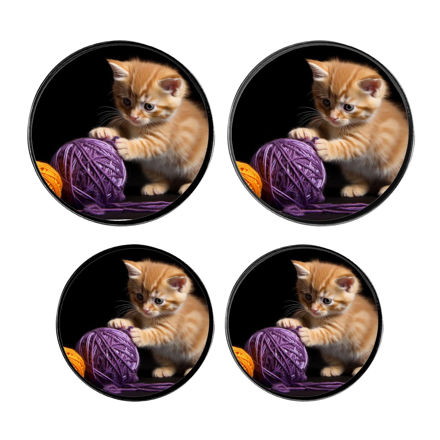 Round Stove Burner Covers 4 Pcs,Cat Animal Creative Round Electric Stove Burner Covers 8Inch And 10Inch
