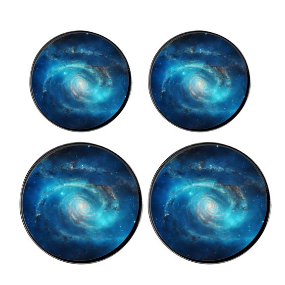 Round Stove Burner Covers 4 Pcs for Home Decor Cooktop Decorative ,Awesome Spiral Galaxy Earth Image, Metal Round Stove Burner Covers 8Inch And 10Inch