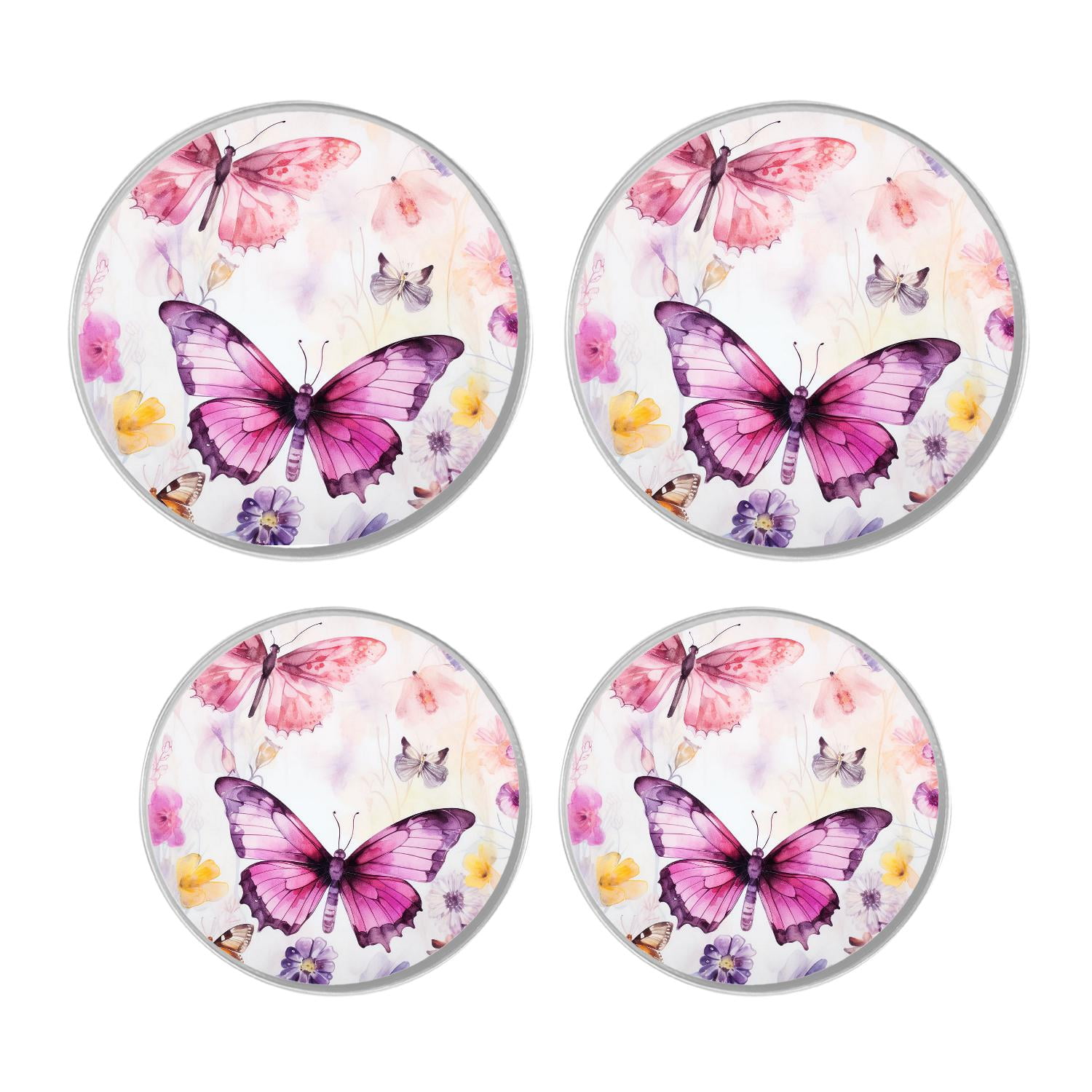 Round Stove Burner Covers 4 Pcs Round Gas Stove Burner Cover 8Inch And 10Inch for ,Monarch Butterfly Insect lovely