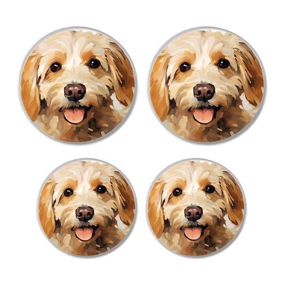 Round Stove Burner Covers 4 Pcs for Metal Gas Stove Burner Cover 8Inch And 10Inch ,Dogs picture