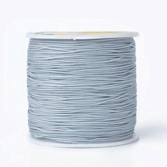 Round String Thread Polyester Fibre Cords Light Steel Blue 0.8mm about 109.36 yards(100m)/roll