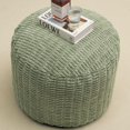 thumbnail image 1 of Round Stuffed Pouf Ottoman for Foot Rest, Storage Ottoman Pouf Foot Stool Cushion, Faux Fur Poufs with Foam Chunk Filling, 20 X 15 Inch Floor Chair for Living Room Bedroom Home Decor, Green, 1 of 14