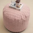 thumbnail image 1 of Round Stuffed Pouf Ottoman for Foot Rest, Storage Ottoman Pouf Foot Stool Cushion, Faux Fur Poufs with Foam Chunk Filling, 26 X 18 Inch Floor Chair for Living Room Bedroom Home Decor, Pink, 1 of 14